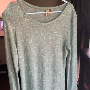 BKE sheer mint green top. Excellent condition